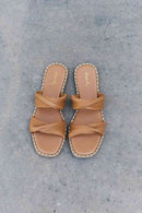 Qupid Summertime Fine Double Strap Twist Sandals - SELFTRITSS