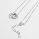 925 Sterling Silver Inlaid Zircon Heart Necklace - SELFTRITSS