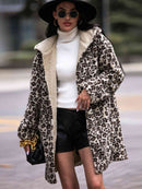 Leopard Hooded Coat with Pockets - SELFTRITSS